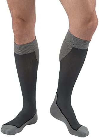 Sock, Knee High, 20-30 mmHG, Closed Toe, Blue/Grey, Medium (Continental US Only)