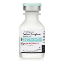 Sodium Phosphates Injection, USP, 3 mmol/ml, 15 ml Vial, Single Dose, Plastic Fliptop Vial, 25/bx
