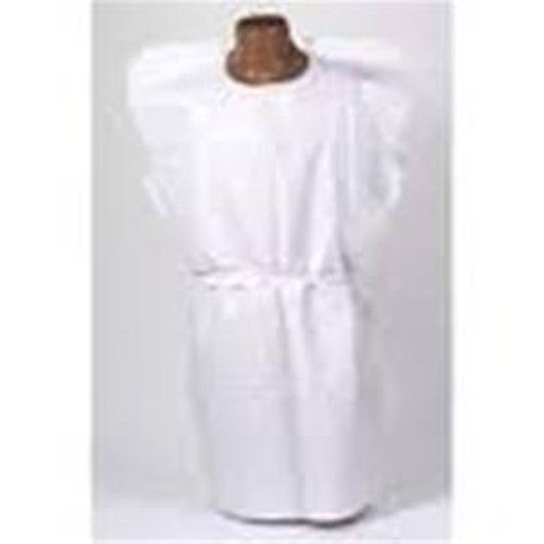 Exam Gowns, Tissue/Poly/Tissue, White, 50/cs (40 cs/plt)