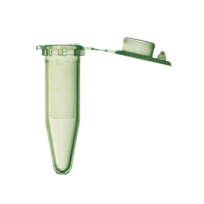 Secure-Locke Microcentrifuge Tube, 1.5mL, Green, 500/pk (Temporarily unavailable while going through a packaing & Unit of Measure change)