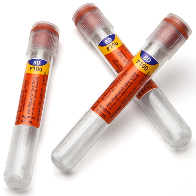 P100 Blood Collection Tube, 8.5ml, 16 x 100mm, Clear, Hemogard Closure, Paper Label, K2EDTA, 24/cs (Temp Sensitive; Non-Returnable) (Continental US Only) (Drop Ship Requires Pre-Approval)