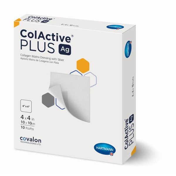 ColActive Plus Ag Silver Collagen Dressing, 2" x 2", 10/bx