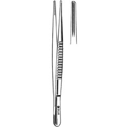 Tissue Forceps, Sklar DeBakey, 6-1/4in, 3.5mm, OR Grade Stainless Steel, NonSterile, NonLocking Thumb Handle, Straight, 1x2 Rows of Fine Atraumatic Teeth, Reusable (DROP SHIP ONLY)