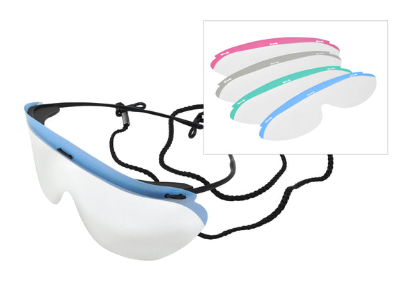 Safety Glasses, Value Pack (25 Black Frames, 100 Clear Lenses & 5 Neck Cords) (US SALES ONLY)
