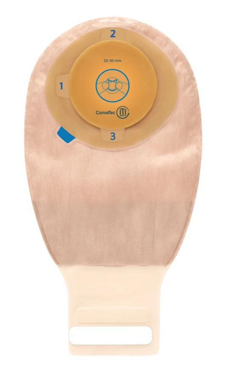 Moldable Drainable Pouch, 1-Sided Comfort Panel, 12", Stomahesive Skin Barrier, Tail Closure, Filter, Transparent, 1 9/16" x 1 15/16" Stoma, 10/bx (Continental US Only)
