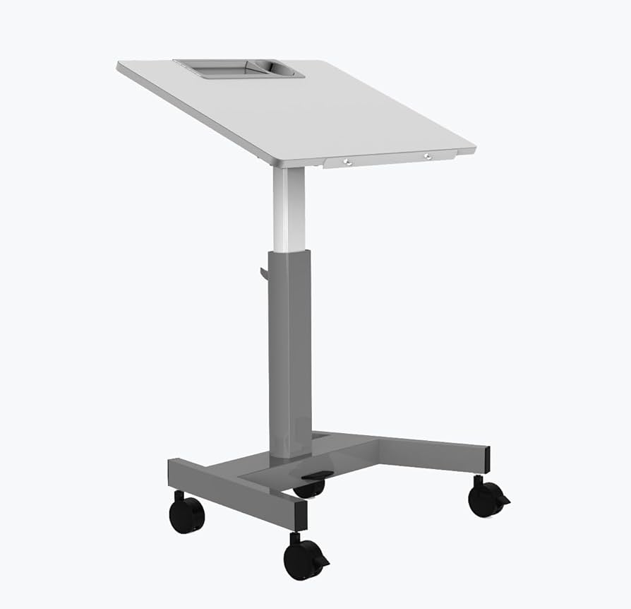 Pneumatic Student Standing Desk, Black (DROP SHIP ONLY)