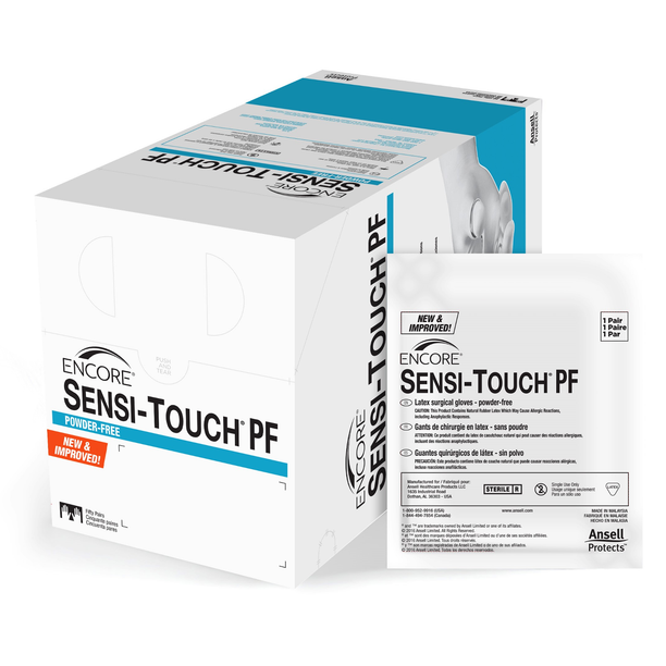 Surgical Gloves, Powder-Free (PF), Latex, Beaded, Size 8, 50 pr/bx, 4 bx/cs (50 cs/plt) (US Only) (Minimum Expiry Lead is 120 days) (Item is Non-Returnable)