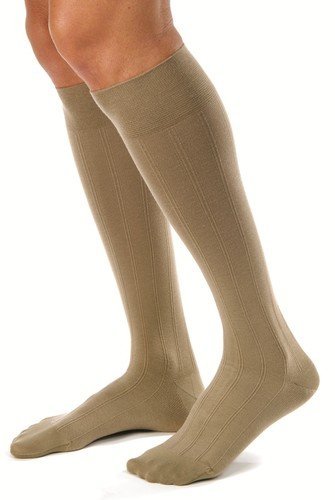 Sock, Knee High, 30-40 mmHG, Closed Toe, Khaki, Large, Full Calf (Continental US Only)