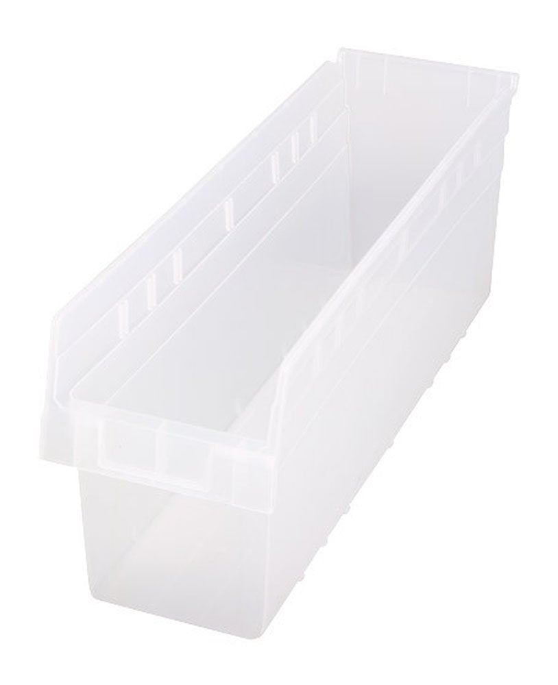 Shelf Bin, 23 5/8" x 6 5/8" x 8", Clear, 8/ctn (DROP SHIP ONLY)