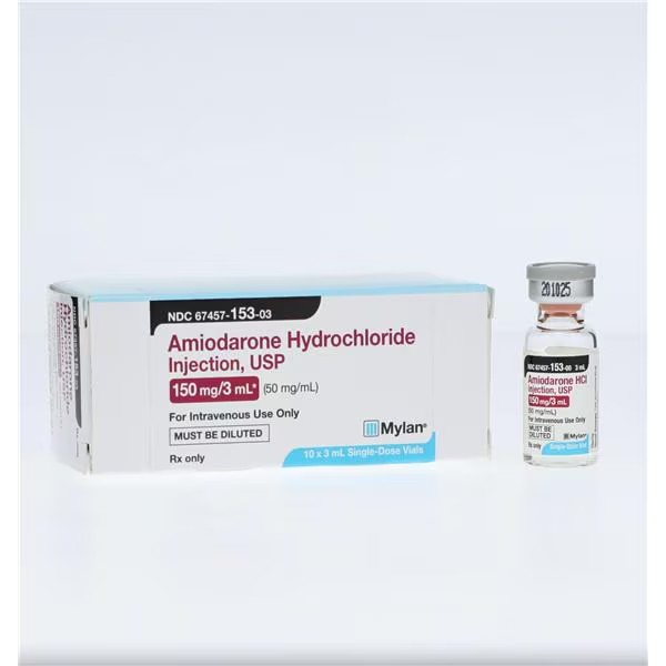 Amiodarone HCl Injection 50mg/mL SDV 3mL 10/Package (67457015303)