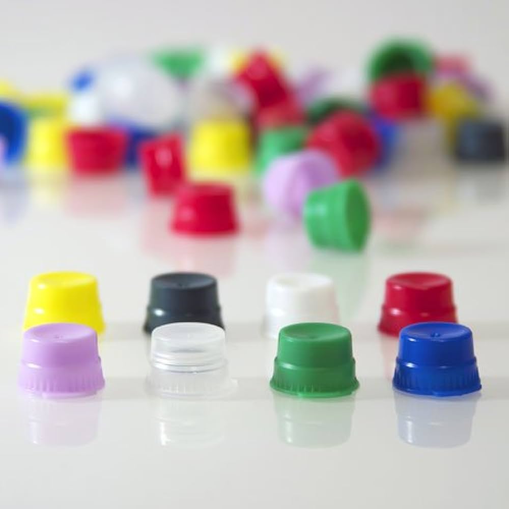Blood Collection Tube Cap, 1-Thumb Tabs, 16mm, Green, 1000/bg