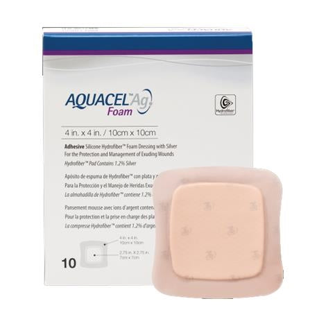 Ag Foam Dressing, Non-Adhesive, 6" x 8", 10/bx (Continental US Only)