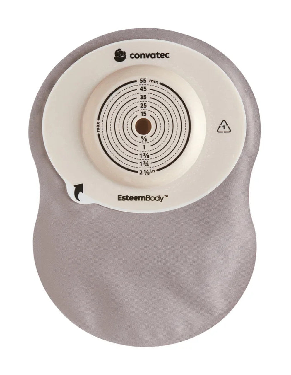 Closed End 9" Pouch with Modified Stomahesive Cut-to-Fit Barrier, Opaque with Window, 7mm Convex Depth, Tension Location 50mm, 30/bx (Continental US Only)