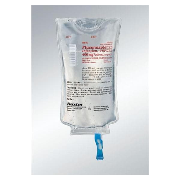 Fluconazole Injection, USP, in Sodium Chloride, 400 mg/ 200 ml, Intravia Plastic Container, Liquid Premix, 10/cs (Rx) (Item is Non-Returnable) (Continental US Only, Excluding IN and ND) (Product Access Restricted. Check with your sales rep to verify eligibility)