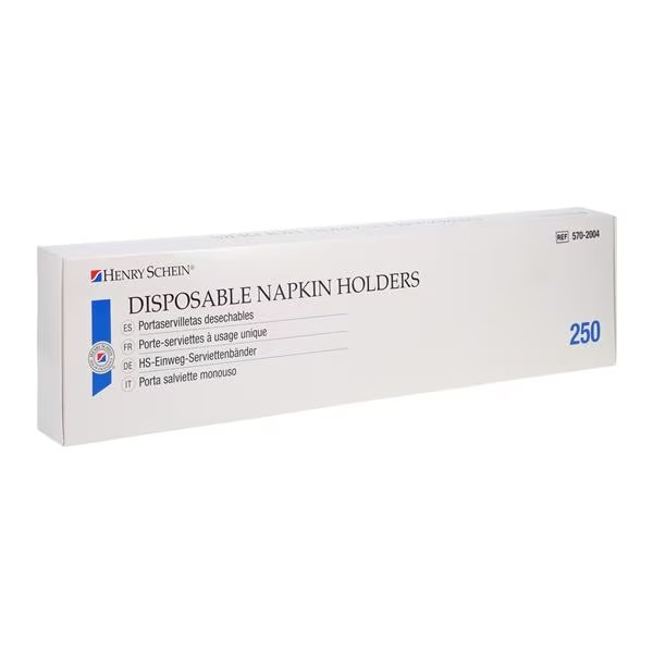 Bib Holder White Non Woven Fabric Disposable 250/Bx (5702004)