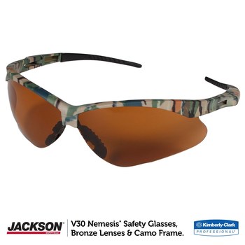 Safety Glasses, Bronze Lens, Anti-Fog, Camo Frame, 12/cs (Products cannot be sold on Amazon.com or any other 3rd party site) (US Only)