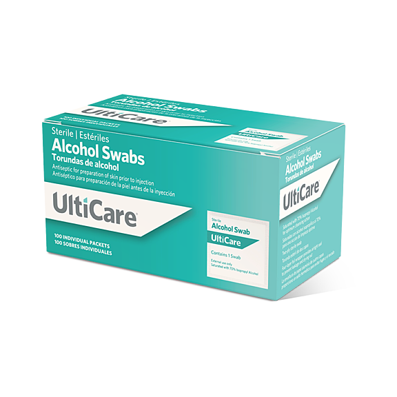 Alcohol Swabs, Sterile, 100/bx