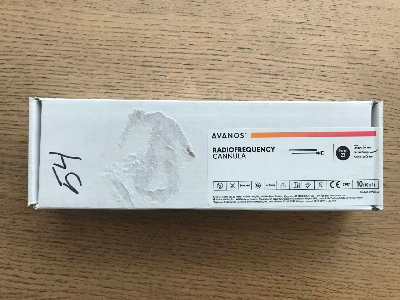 Radio Frequency Cannula 22G x 54mm, Active Tip, 5mm, Sterile, 10/bx (US Only) (Authorized Distributor Sub-Agreement Required - See Manufacturer Details Page)