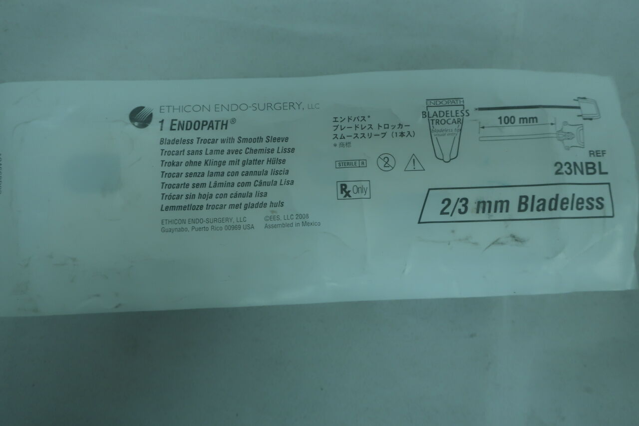 Trocar, ENDOPATH Bladeless, Smooth Sleeve, 2/3mm, 100mm Length, Non-Optical, 6/bx
