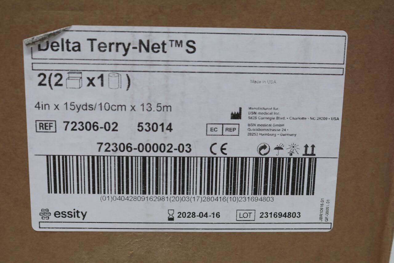 Synthetic Terry Cloth Stockinette, 4" x 15 yds, 2roll/cs (Continental US Only)