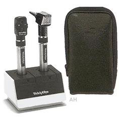 PocketScope 2.5V Rechargeable Halogen Diagnostic Set, Includes: Ophthalmoscope (#12800), Otoscope (#22800), Soft Storage Case, Universal Desk Charger, Adapter Sleeve (#71249), Nickel-Cadmium Battery (#72600), IEC Plug Type-B (US Only)