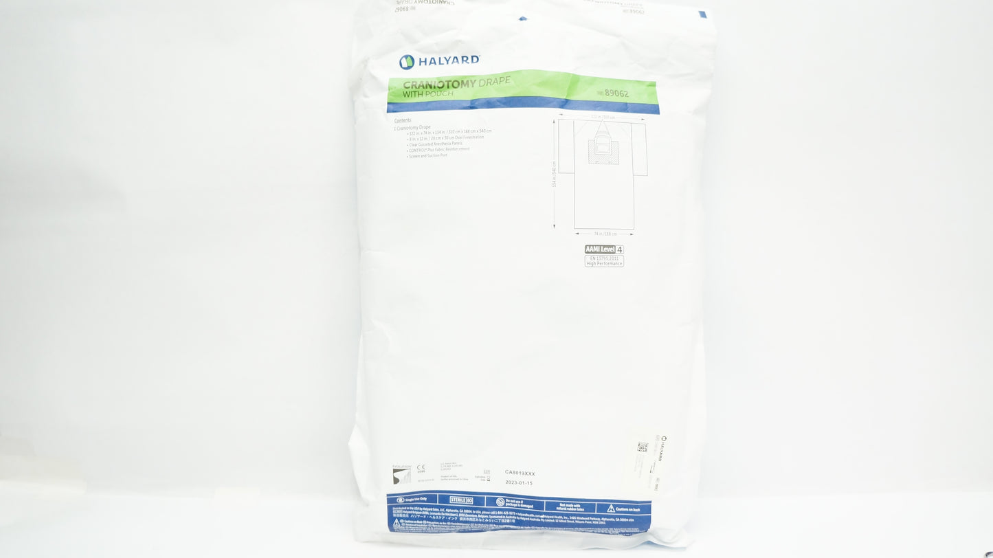 Craniotomy Drape with Pouch, 122" x 74" x 134", Sterile, 9/cs (US Only)