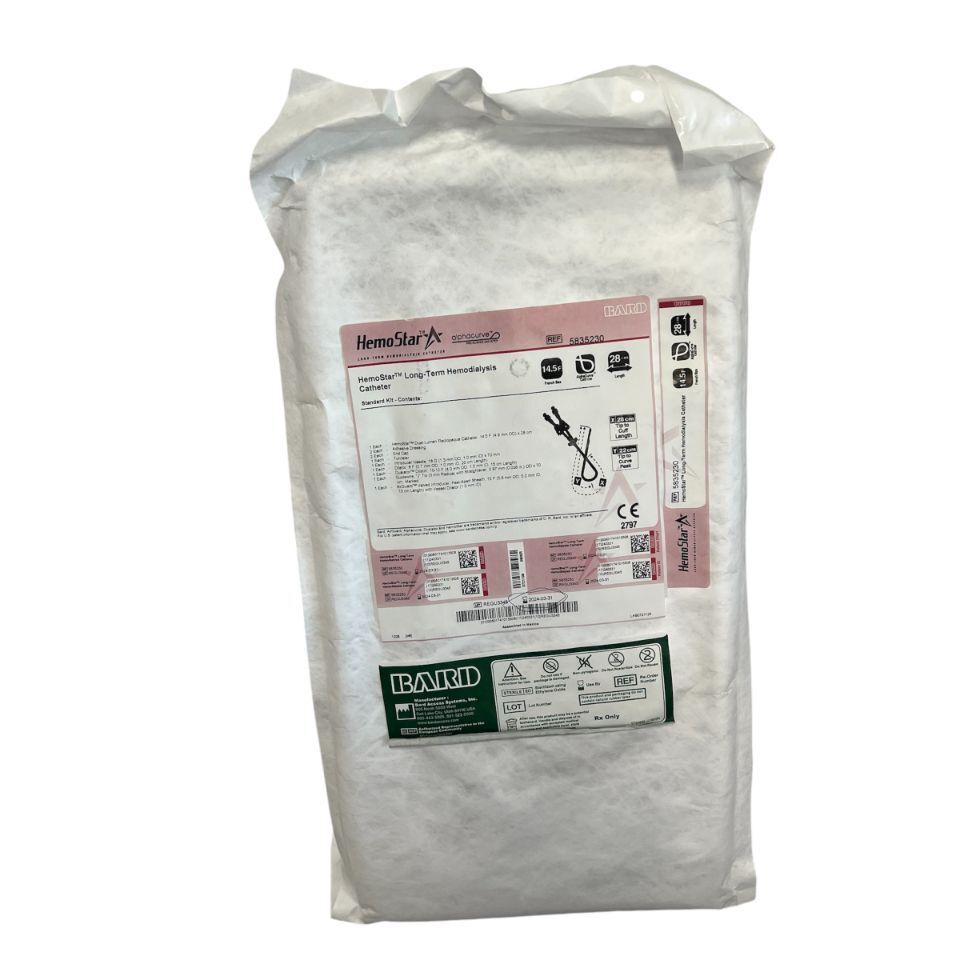 HemoStar Long-Term Hemodialysis Catheter, 28 cm, 5/cs