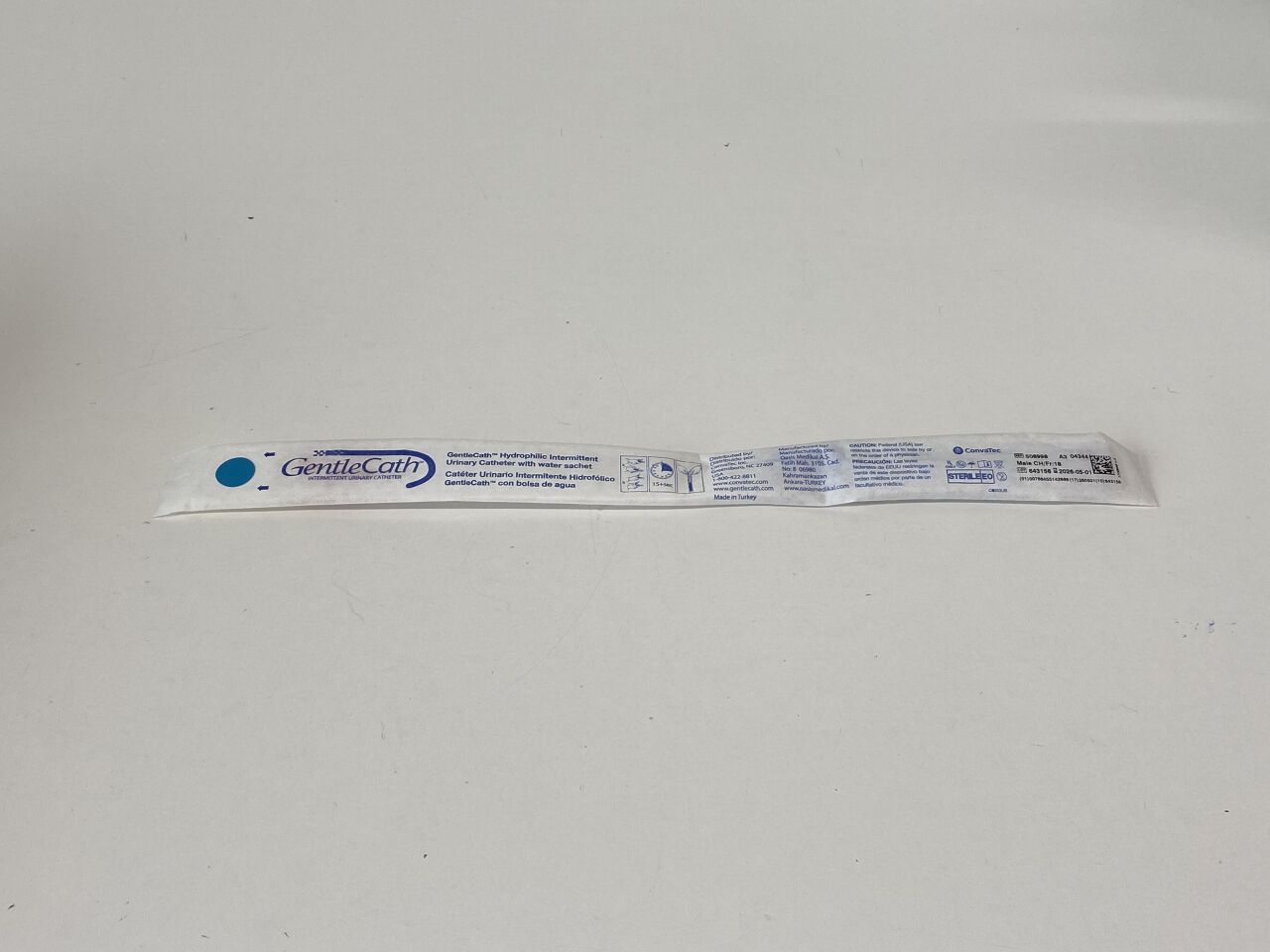 Urinary Catheter with Water Sachet, Male, 18CH x 15.7", 30/bx (Continental US Only)