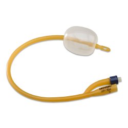 Silicone Elastomer Coated Foley Catheter, Nylon Spiral Reinforced Wall, 3-Way, 24FR, 30-50cc, Latex, 10/ctn (Continental US Only)