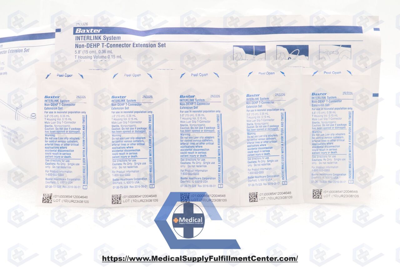 Extension Set, T-Connector, Microbore, Interlink Injection Site, Male Luer Slip T-Connector, 0.36 ml, 5.8" Length, for use in Neonatal Population Only, Non-Pyrogenic, Non-DEHP, Sterile, 200/cs (Rx) (Continental US Only) (Product Access Restricted. Check with your sales rep to verify eligibility) (Item on Manufacturer Allocation - Inventory Limited when Available)