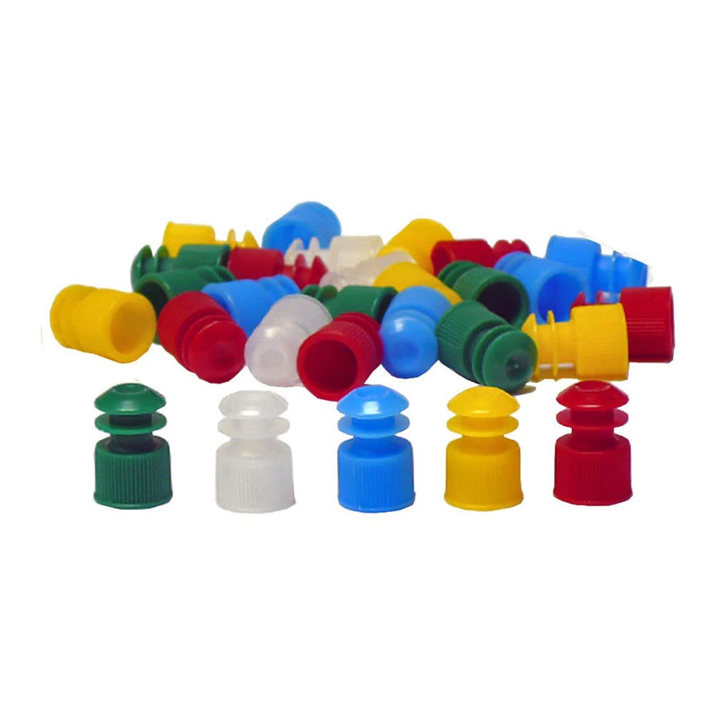Test Tube Cap, 12mm, Flanged Plug, Yellow, 1000/bg