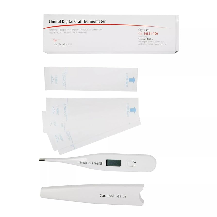 Oral Standard Electronic Thermometer, Fahrenheit, 5 Probe Cover, 12/bx, 12bx/cs