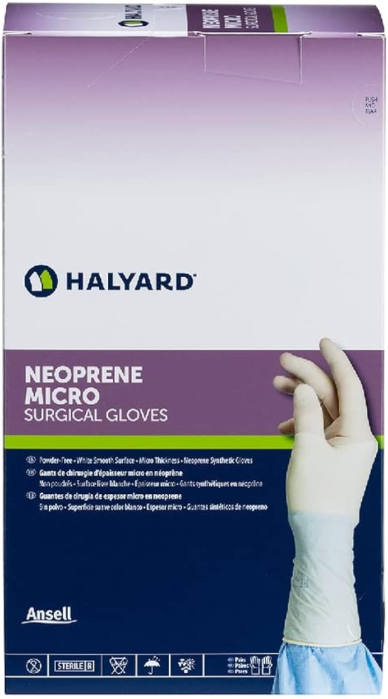 Surgical Gloves, (PF) Powder-Free, Sterile, Size: 6-1/2, 50 pr/bx, 4 bx/cs