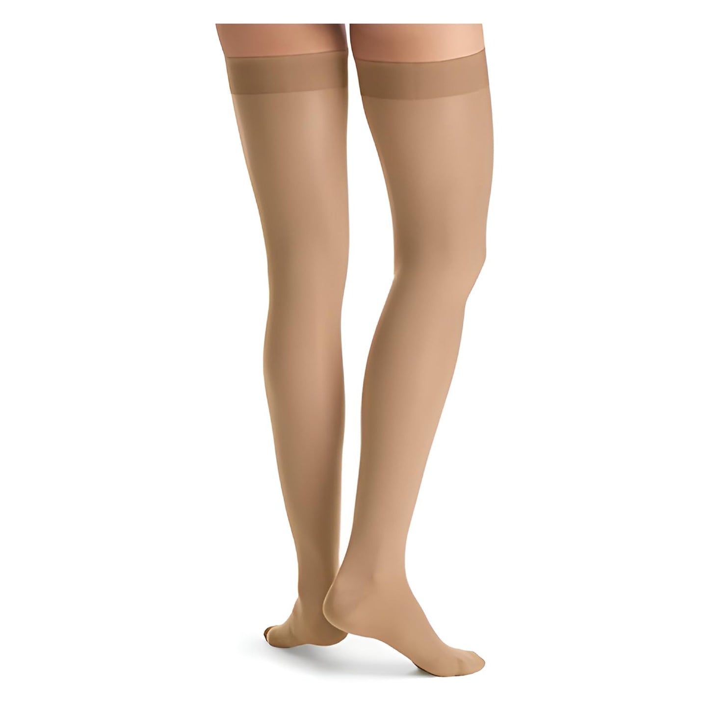 Compression Stocking, Thigh High, 20-30 mmHG, Closed Toe, Classic Black, Medium (Continental US Only)