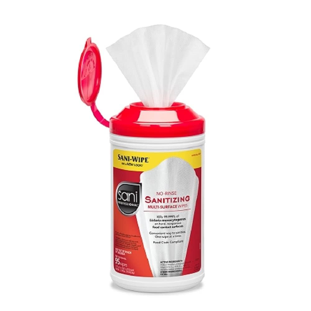 Sanitizing Wipes, 7.75" x 9", 95/can, 6 can/cs (60 cs/plt) (US Only) (Products cannot be sold on Amazon.com or any other 3rd party site)