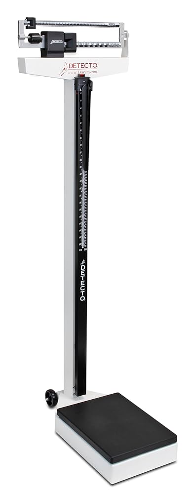 Physician's Scale, Weigh Beam, 440 lb X 4 Oz / 200 kg X 100 G, Wheels, Height Rod (DROP SHIP ONLY)