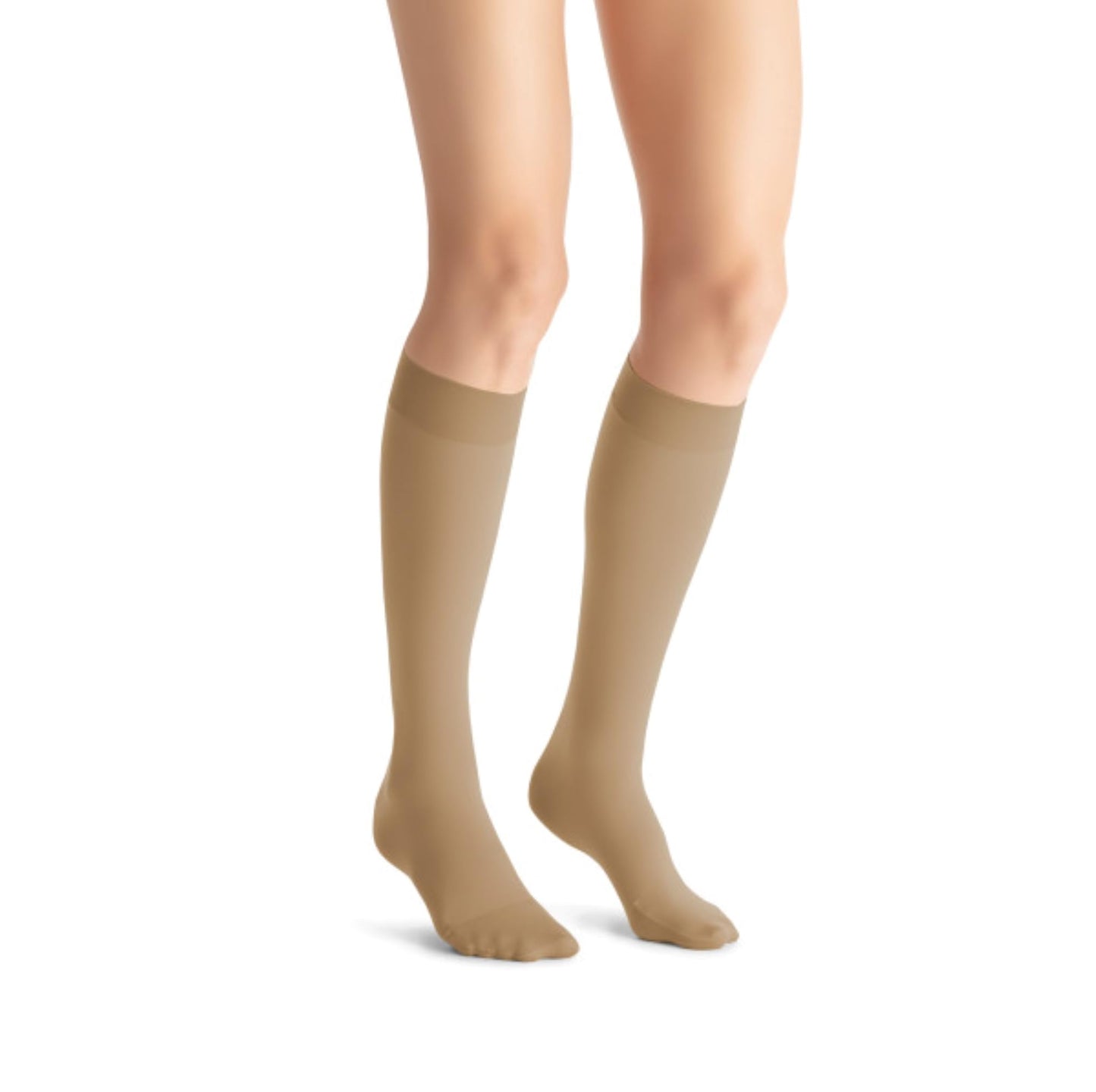 Compression Hose, Knee High, 20-30 mmHG, Closed Toe, Natural, Medium (Continental US Only)