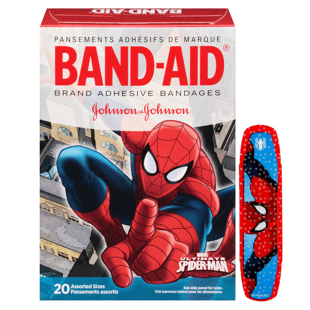 Band-Aid Adhesive Bandage, Marvel Spider-Man, Assorted, 20 ct., 6/bx, 4 bx/cs (Continental US+HI Only) (Pricing Subject to Change without Prior Notification)