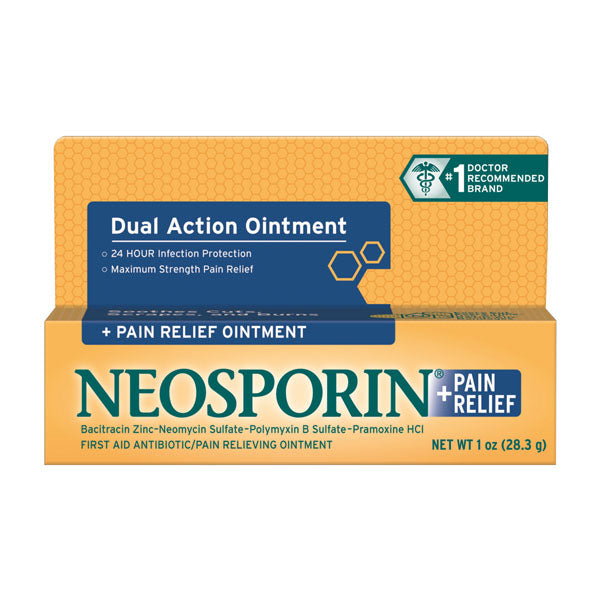 Neosporin Ointment, Maximum Strength Plus, 1 oz, 24/cs (Continental US+HI Only) (Pricing Subject to Change without Prior Notification)