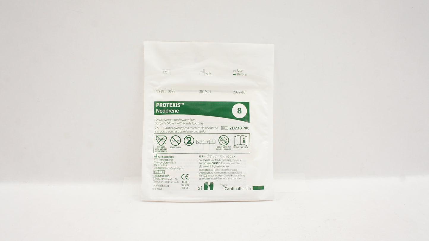 Glove, Neoprene Surgical, Size 8.0, Sterile, 50 pr/bx, 4 bx/cs (Continental US Only) (Minimum Expiry Lead is 60 days) (Item is Non-Returnable)