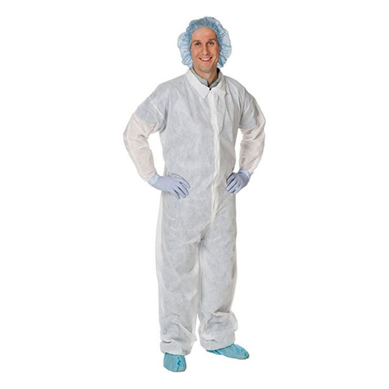 Coveralls, Elastic Cuff/Ankle, Heavy Weight, Universal, White, 24/cs (Continental US Only)