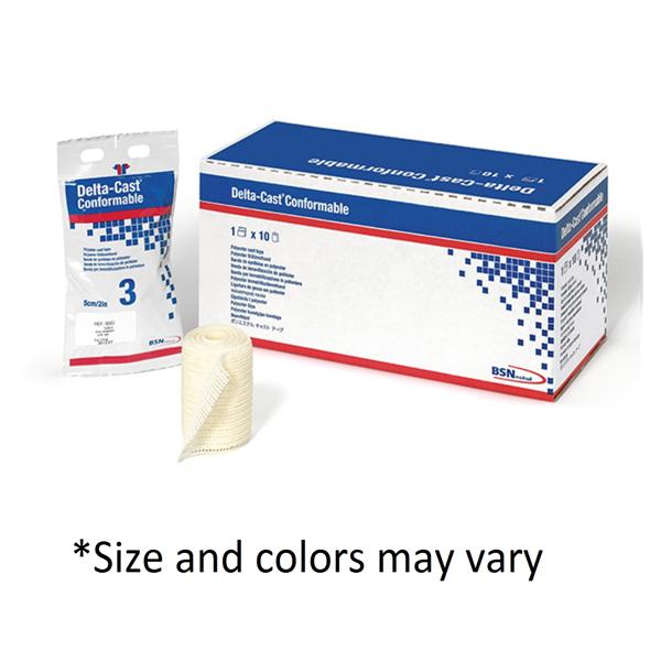 Delta-Cast Conformable Casting Tape, Polyester, 4" x 4 yd, Green, 10/bx (Continental US Only)