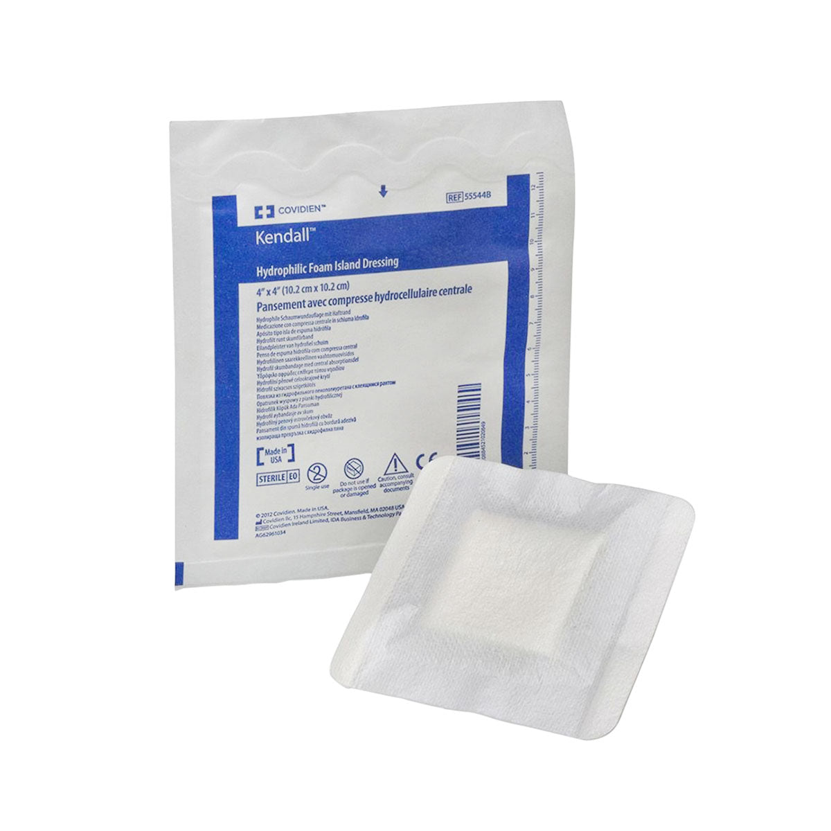 Foam Island Dressing, 8" x 8", 6" x 6" Pad, 10/bx, 5 bx/cs (Continental US Only)