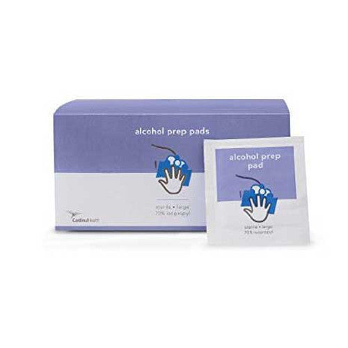 Alcohol Prep Pad, 70% Isopropyl, Individually Packaged, Compatible with CHG, Medium, 50/bx, 80 bx/cs (Continental US Only) (Item is considered HAZMAT and cannot ship via Air or to AK, GU, HI, MP, PR, VI)