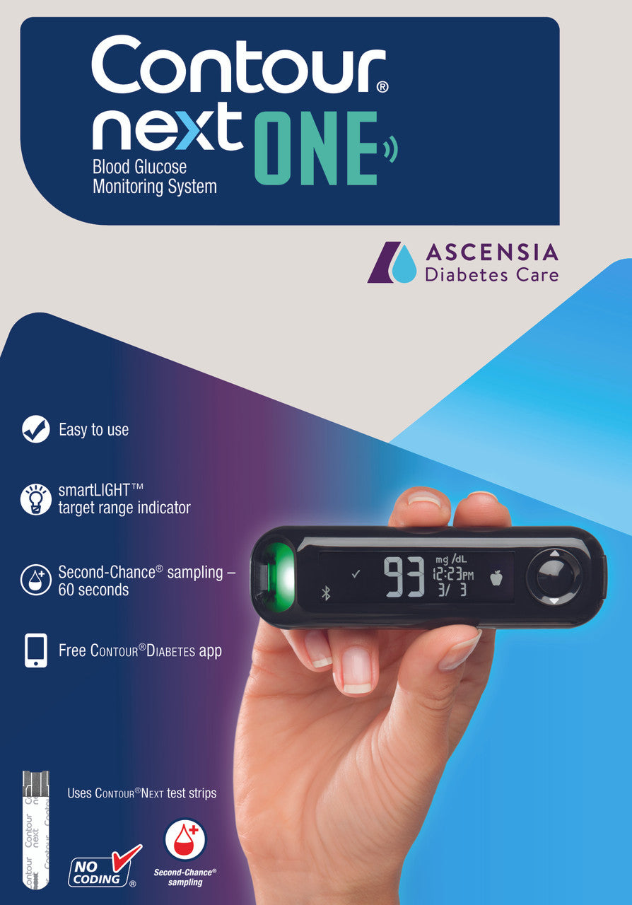 Contour Next One Meter Glucose for Diabetes Care with Bluetooth (Continental US+HI, PR Only)
