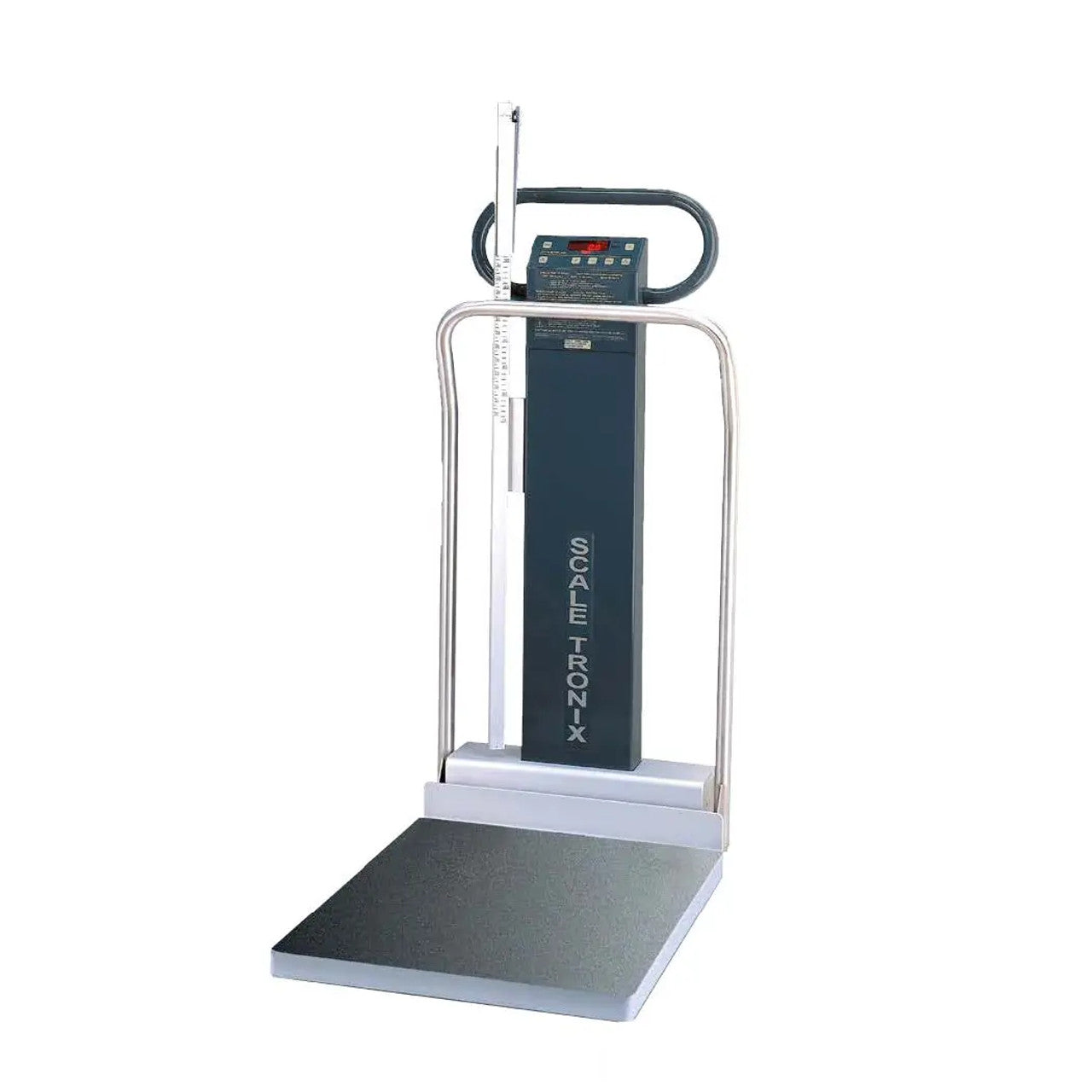 Floor Scale, Mobile, Bariatric, 2" x 24" x 26" Platform, Digital Display, Chrome Battery Operated, 1000 lb Weight Capacity (US Only)