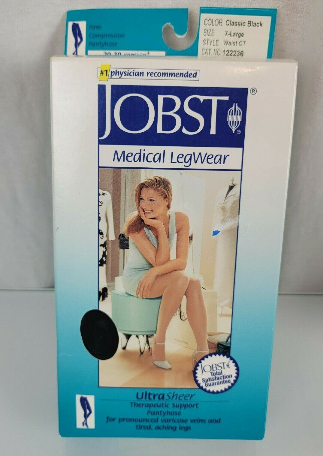 Compression Stocking, Waist High, 20-30 mmHG, Closed Toe, Classic Black, X-Large (Continental US Only)