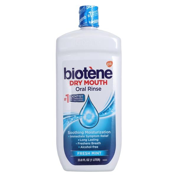 Biotene Dry Mouth Oral Rinse, Mint, 33.8 oz. bottle, 4/cs (Available for sale in US only) (Products cannot be sold on Amazon.com or any other third Party sites.) (Item is Non-Returnable)