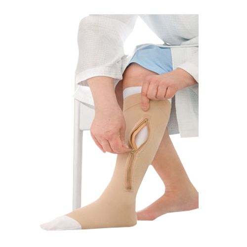 UlcerCARE 2-Part System with Liner, Left Zipper, Knee-High, Beige, 3XL, 1/bx (Continental US Only)