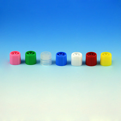 Sample Tube Screw Caps, Natural, 1000/bg